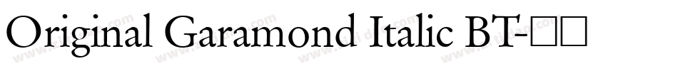 Original Garamond Italic BT字体转换
